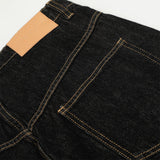 DAXUEN Wide-leg high-waisted denim pants with contrast stitching