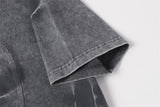 DAXUEN Distressed oversized short-sleeved t-shirt in grey