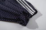 DAXUEN Wide leg polka dot trousers with stripes