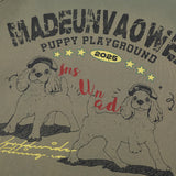 DAXUEN Olive green short-sleeved graphic t-shirt with dog print