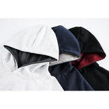 DAXUEN black embroidered BEFEARLE graphic hooded sweatshirt