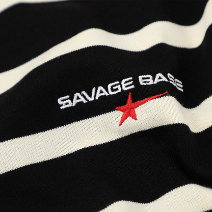DAXUEN Striped crew neck t-shirt with embroidered text
