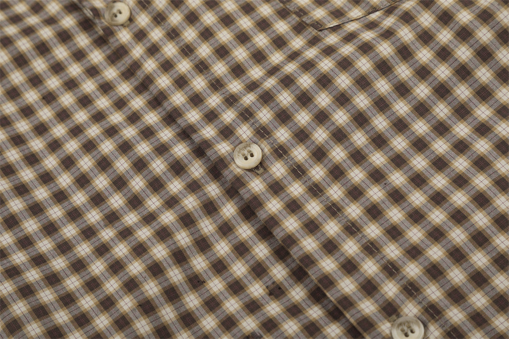 DAXUEN Checked button-up shirt with short sleeves