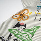 DAXUEN Short-sleeved button-up shirt with cat print