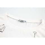 DAXUEN White long sleeve t-shirt with graphic prints