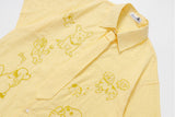 DAXUEN Short-sleeved button-up shirt with dog embroidery