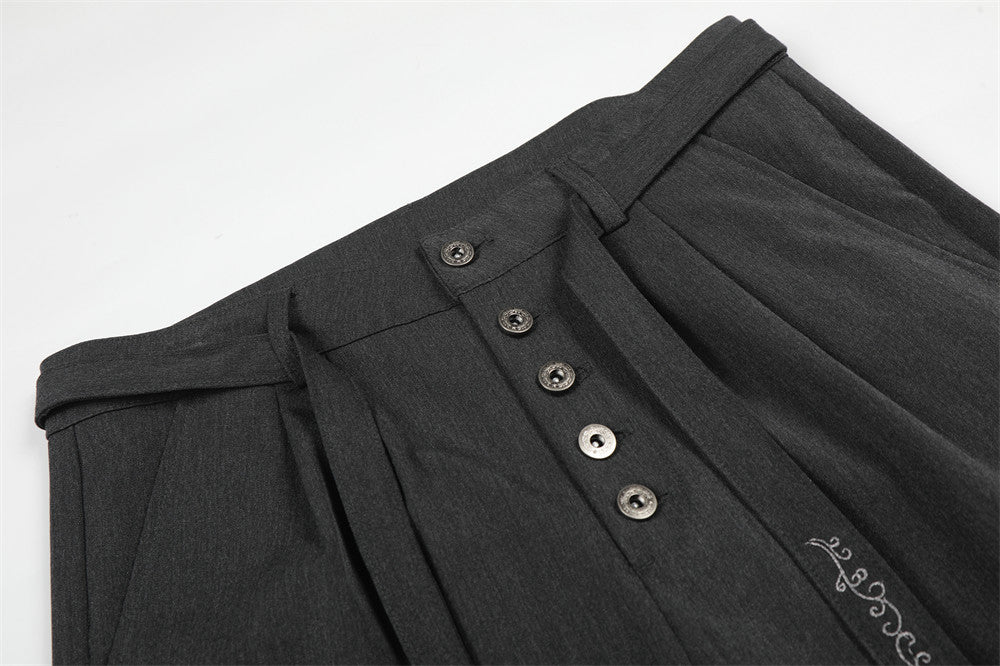 DAXUEN High-waisted wide-leg trousers in dark grey