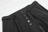 DAXUEN High-waisted wide-leg trousers in dark grey