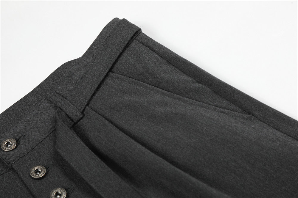 DAXUEN High-waisted wide-leg trousers in dark grey