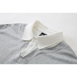 DAXUEN Short-sleeved relaxed-fit polo shirt with faux layered design