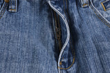 DAXUEN Wide-leg distressed denim trousers