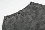 DAXUEN Dark grey relaxed fit camouflage shorts