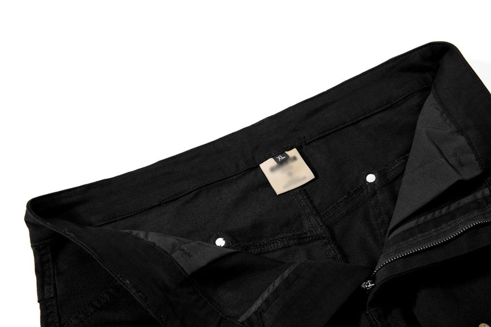 DAXUEN Solid black flared cargo pants
