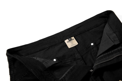 DAXUEN Solid black flared cargo pants