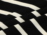 DAXUEN Striped crew neck t-shirt with embroidered text