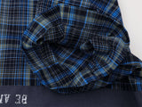 DAXUEN Color-block plaid button-up shirt