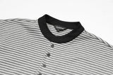 DAXUEN Short sleeve striped shirt with mandarin collar