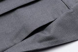 DAXUEN Medium grey wide-leg shorts with pleats and waistband