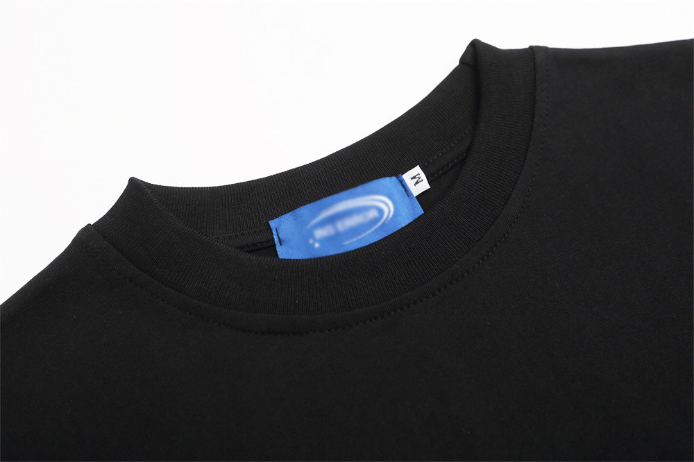 DAXUEN Playful plaid appliqué short-sleeved t-shirt