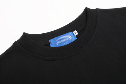 DAXUEN Playful plaid appliqué short-sleeved t-shirt