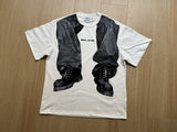 DAXUEN Distressed denim graphic crew neck t-shirt