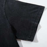 DAXUEN Washed black graphic t-shirt with band print