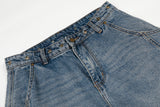 DAXUEN Light blue wide-leg balloon jeans with star print