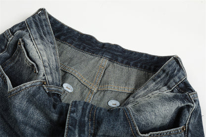 DAXUEN Faded gradient wide-leg denim jeans