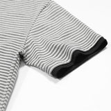 DAXUEN Short sleeve striped shirt with mandarin collar