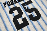 DAXUEN Short-sleeved loose-fitting V-neck top with stripes and graphics