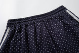 DAXUEN Wide leg polka dot trousers with stripes