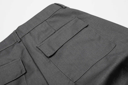 DAXUEN Cropped wide-leg trousers in black and charcoal grey