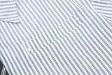 DAXUEN Striped oversized short-sleeve button-down shirt