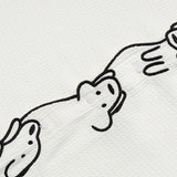 DAXUEN Short-sleeved button-up shirt with cartoon dog graphic