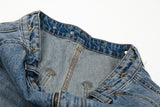 DAXUEN Light blue wide-leg balloon jeans with star print