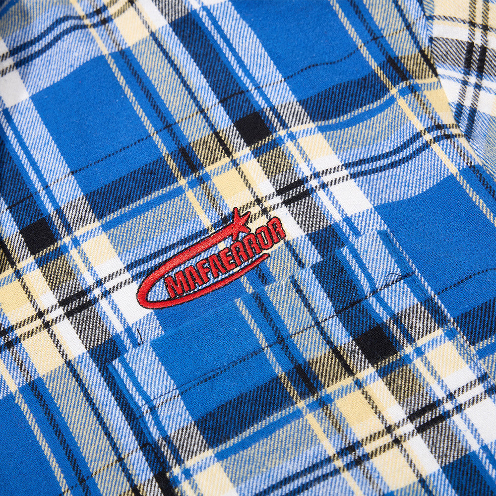 DAXUEN Relaxed-fit short-sleeved plaid button-up shirt