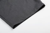 DAXUEN Men's tailored wide-leg trousers in dark grey and black