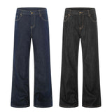 DAXUEN Wide-leg denim jeans with unique patches