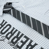 DAXUEN Striped oversized short-sleeve button-down shirt