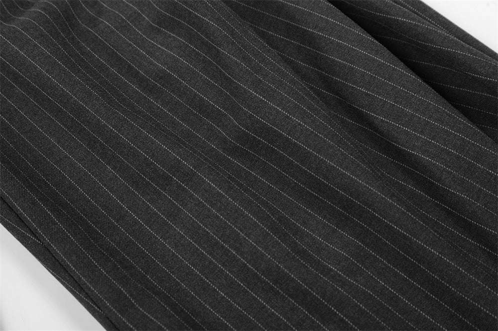 DAXUEN High-waisted wide-leg pinstriped trousers