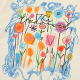 DAXUEN Oversized floral graphic T-shirt in cream