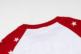 DAXUEN Star-Studded Raglan Sleeve T-Shirt