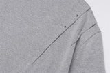 DAXUEN Heather grey short-sleeve T-shirt with unique paneling