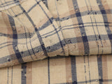 DAXUEN Short-sleeved plaid button-up shirt with graphic elements