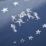 DAXUEN Oversized short-sleeve gradient t-shirt with star graphics