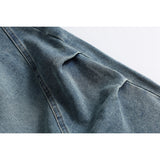DAXUEN Men's loose-fit wide-leg denim shorts