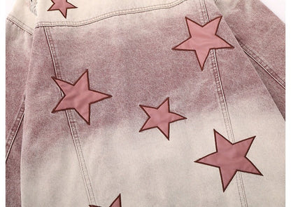 Y2k Star Embroidery Denim Jacket