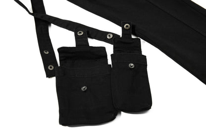 DAXUEN High-waisted black cargo pants with flared legs