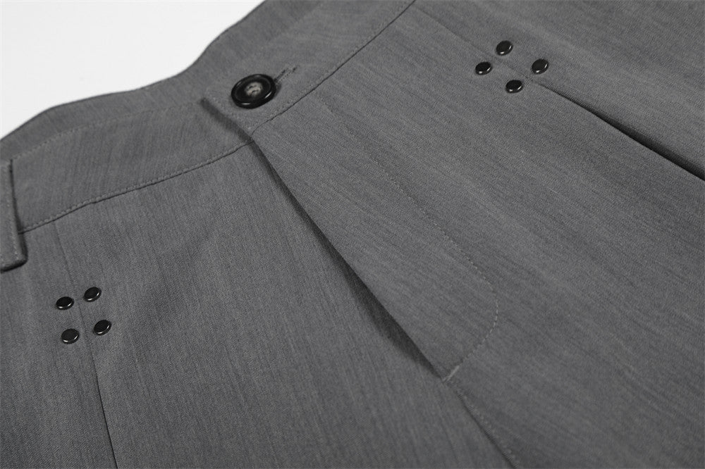 DAXUEN Wide-leg culotte pants in dark grey