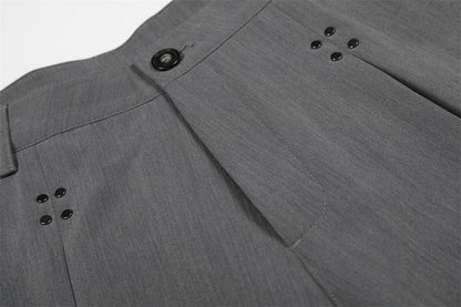 DAXUEN Wide-leg culotte pants in dark grey
